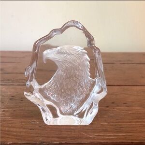 Patriotic Eagle Glass Paperweight